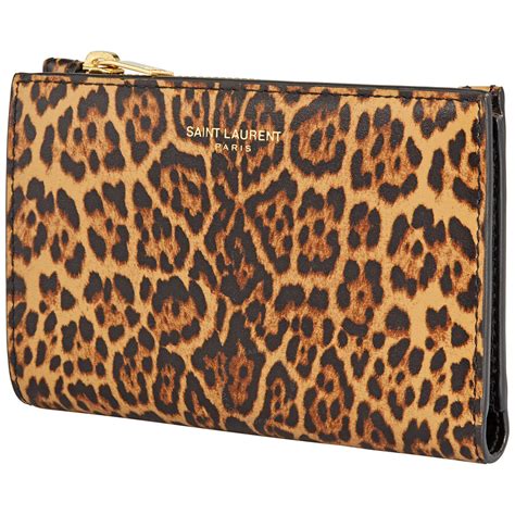 saint laurent leopard print wallet.